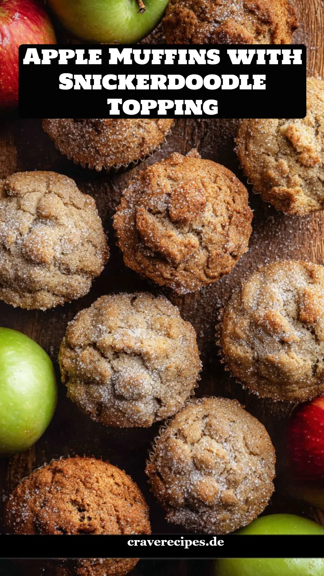Apple Muffins with Snickerdoodle Topping