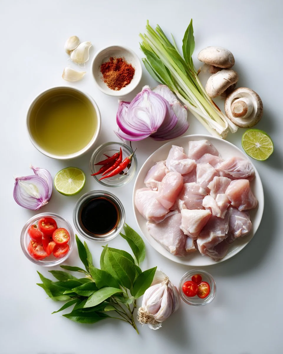 Authentic Thai Tom Yum Soup with Chicken