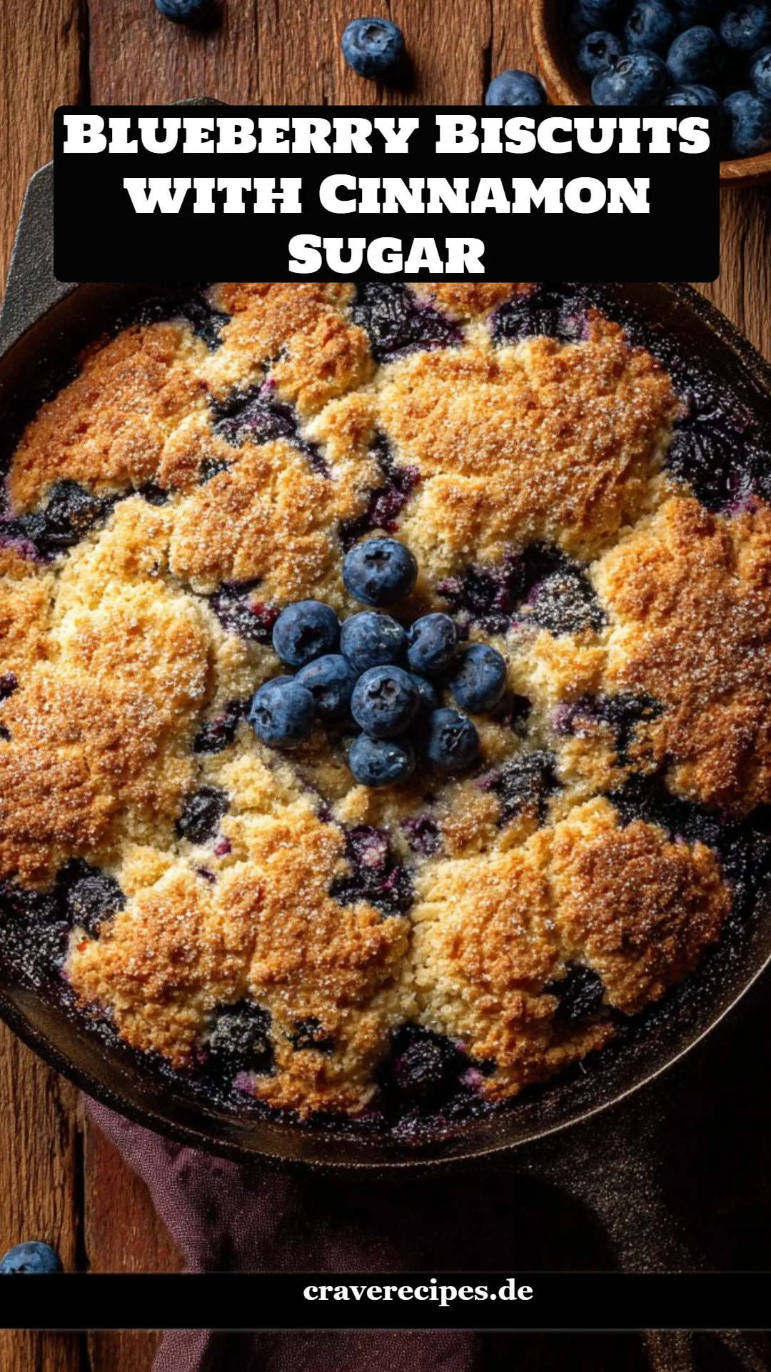 Blueberry Biscuits with Cinnamon Sugar