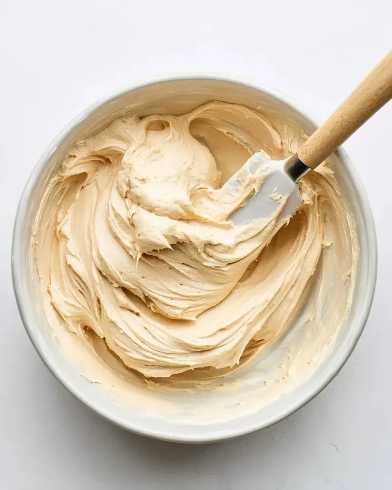 Delicious brown sugar ermine frosting on a dessert