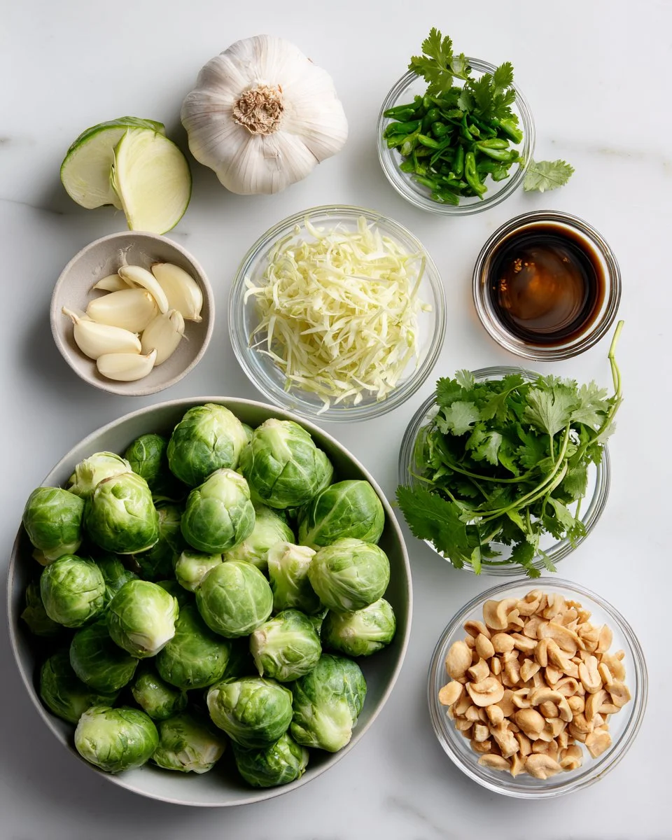 Brussel Sprouts with Thai Dressing