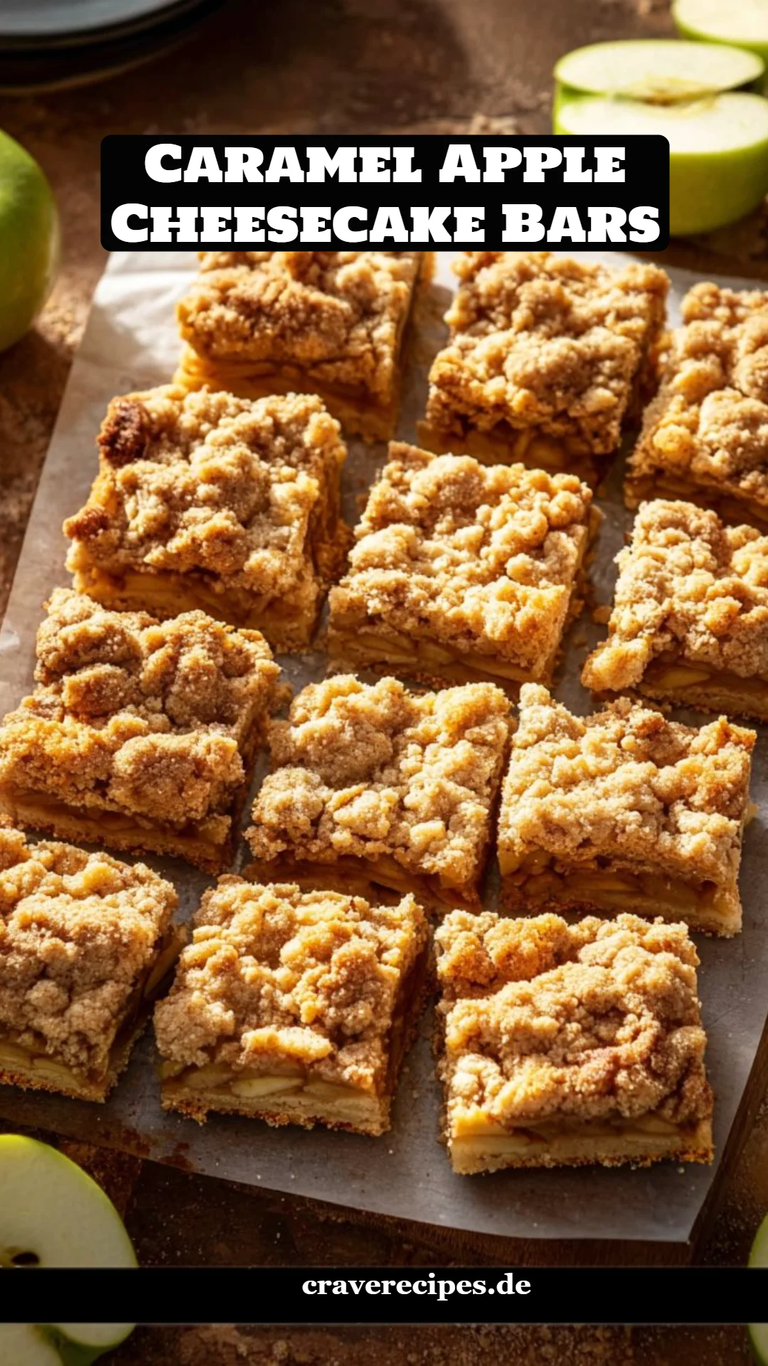 Caramel Apple Cheesecake Bars