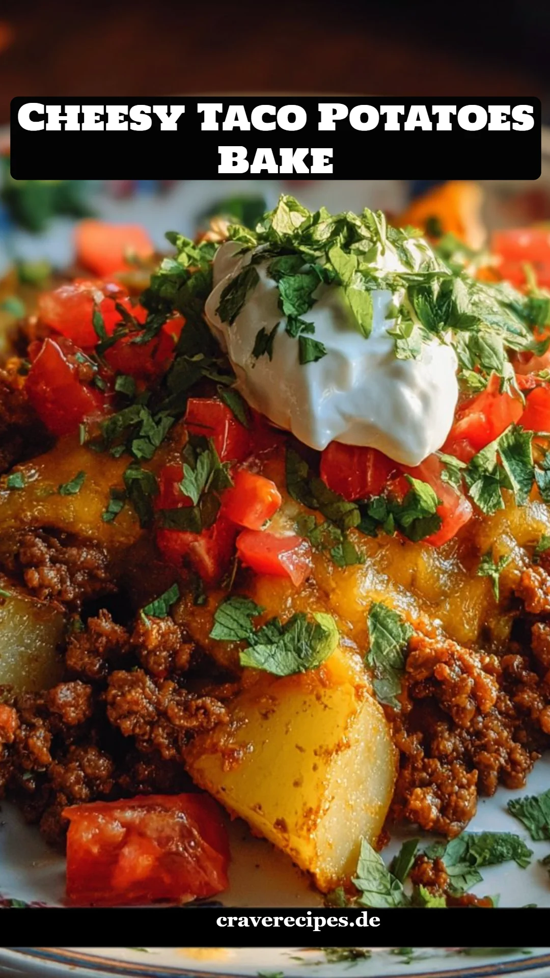 Cheesy Taco Potatoes Bake