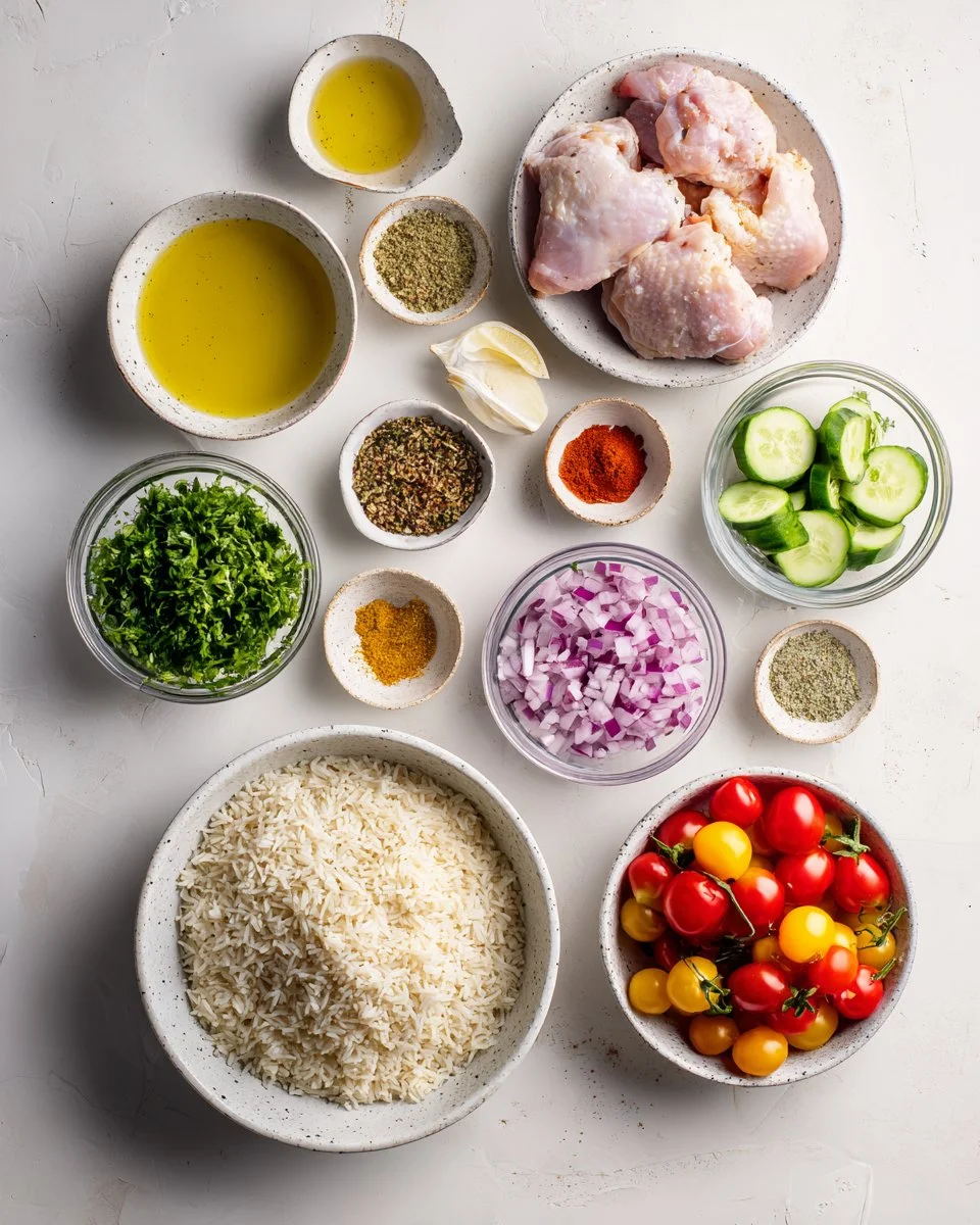 Chicken Shawarma Crispy Rice Salad