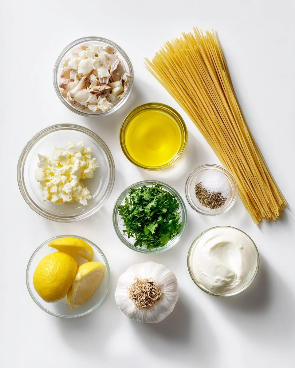 Chicken Spaghetti with Burrata and Lemon Butter Garlic Sauce