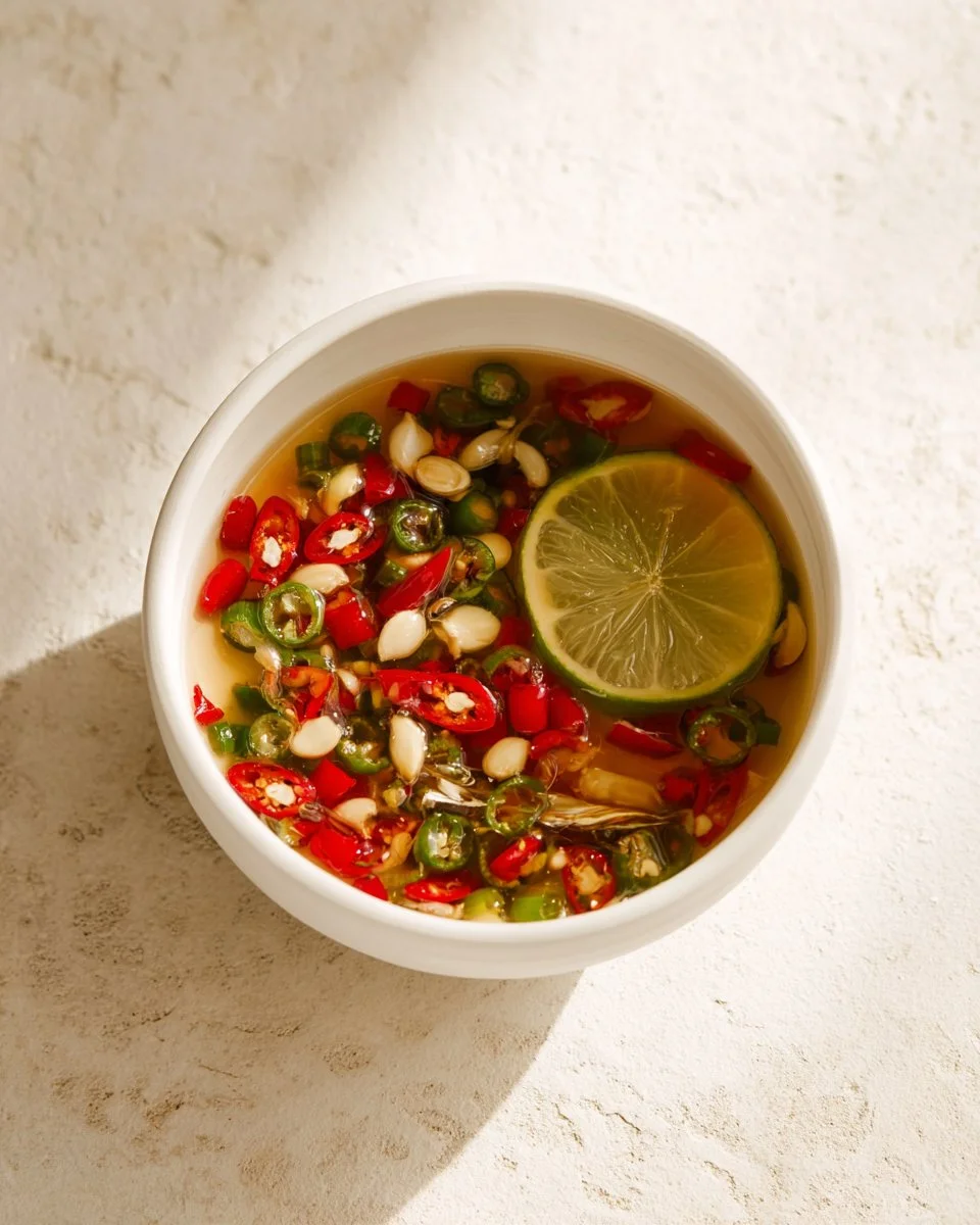 Bottle of Chili Fish Sauce condiment for enhancing dishes with bold flavor.