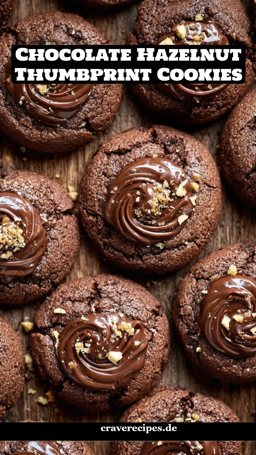 Chocolate Hazelnut Thumbprint Cookies