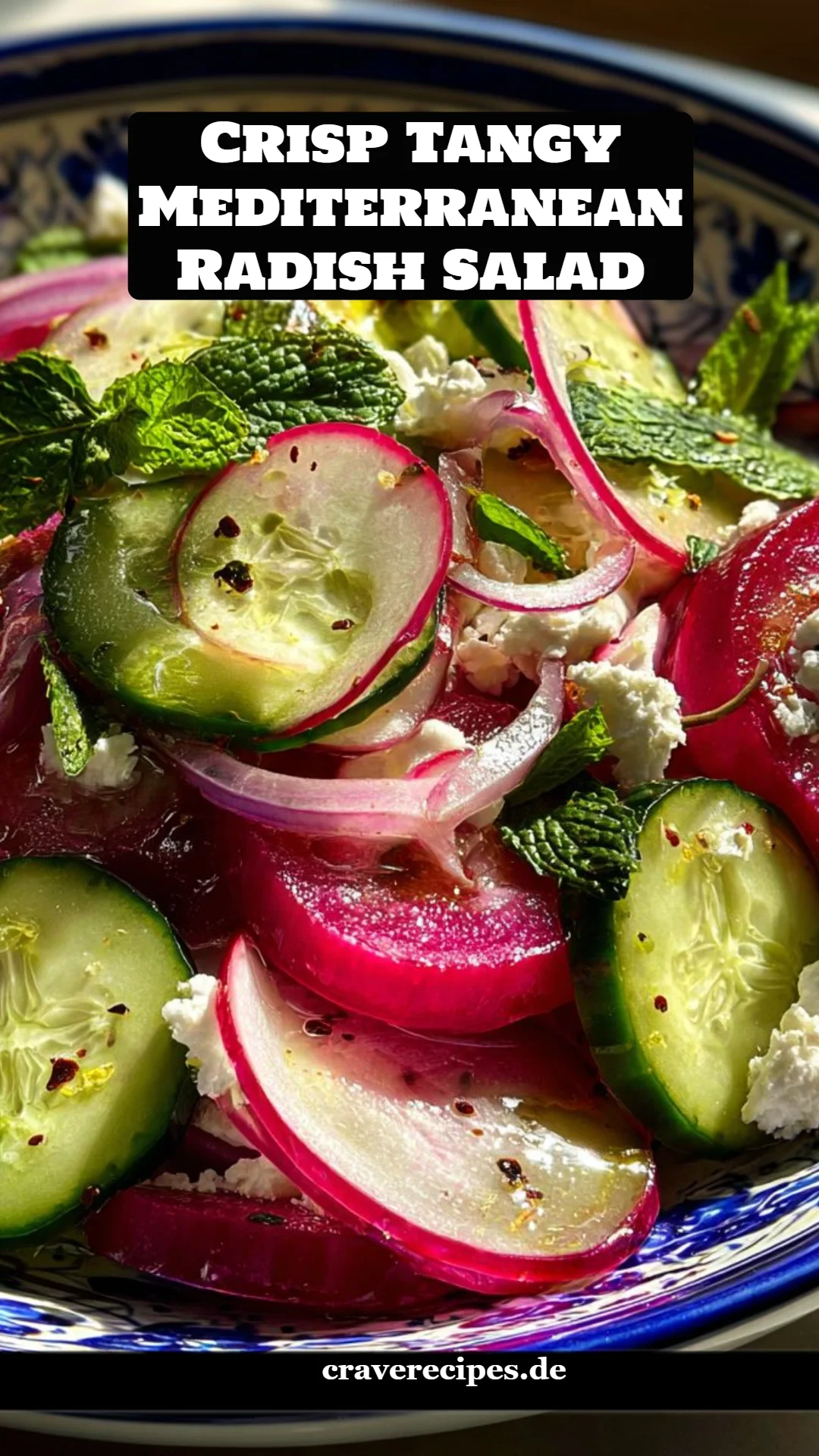 Crisp Tangy Mediterranean Radish Salad
