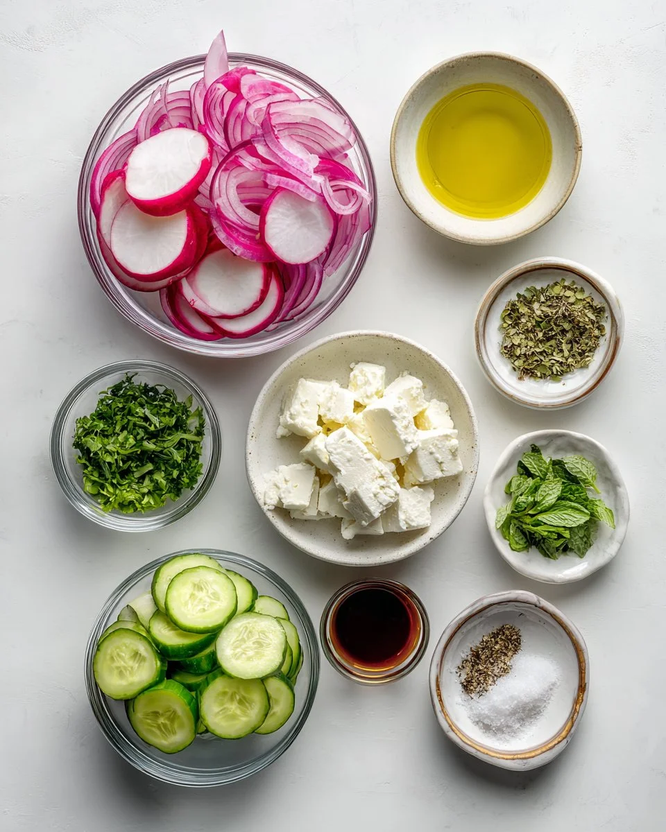 Crisp Tangy Mediterranean Radish Salad