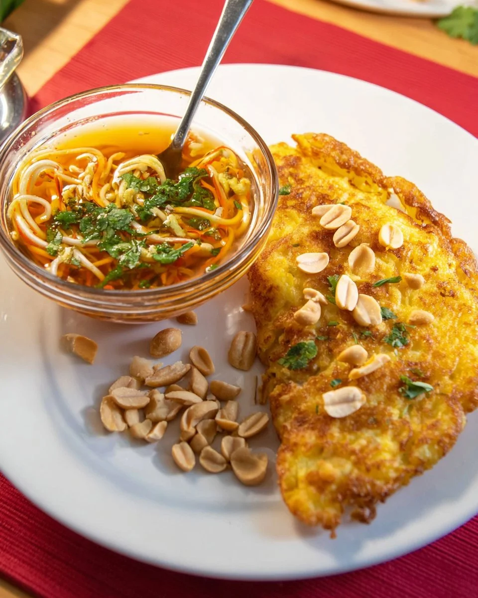 Crispy Fluffy Fish with Green Mango Salad