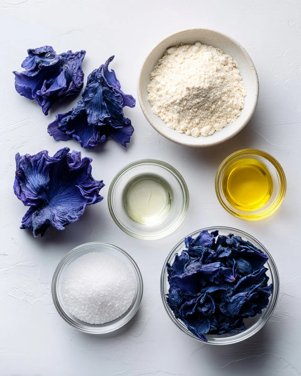 Crispy Fried Butterfly Pea Flowers