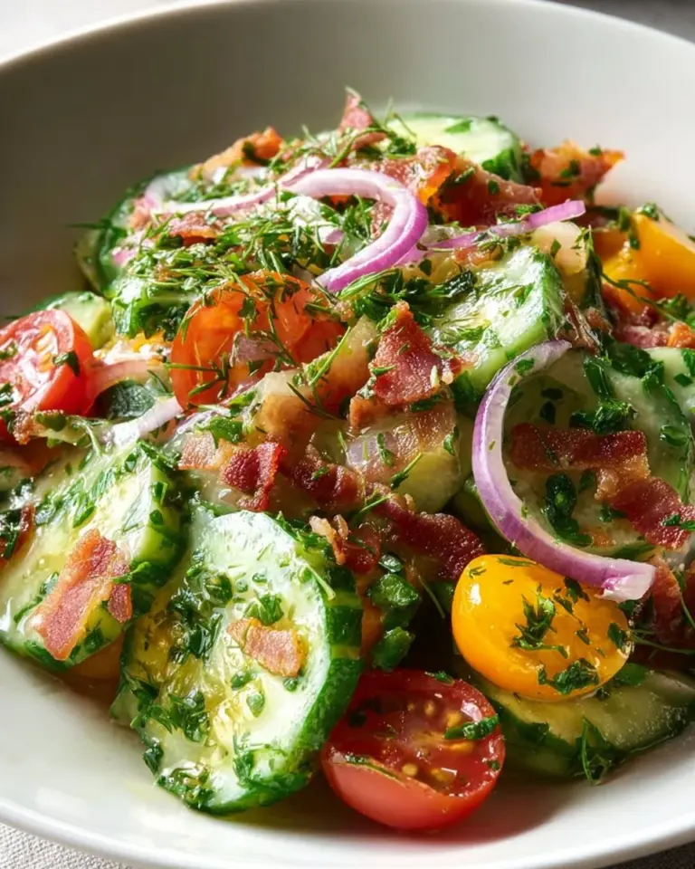 Cucumber Ranch Crack Salad with creamy dressing and fresh veggies