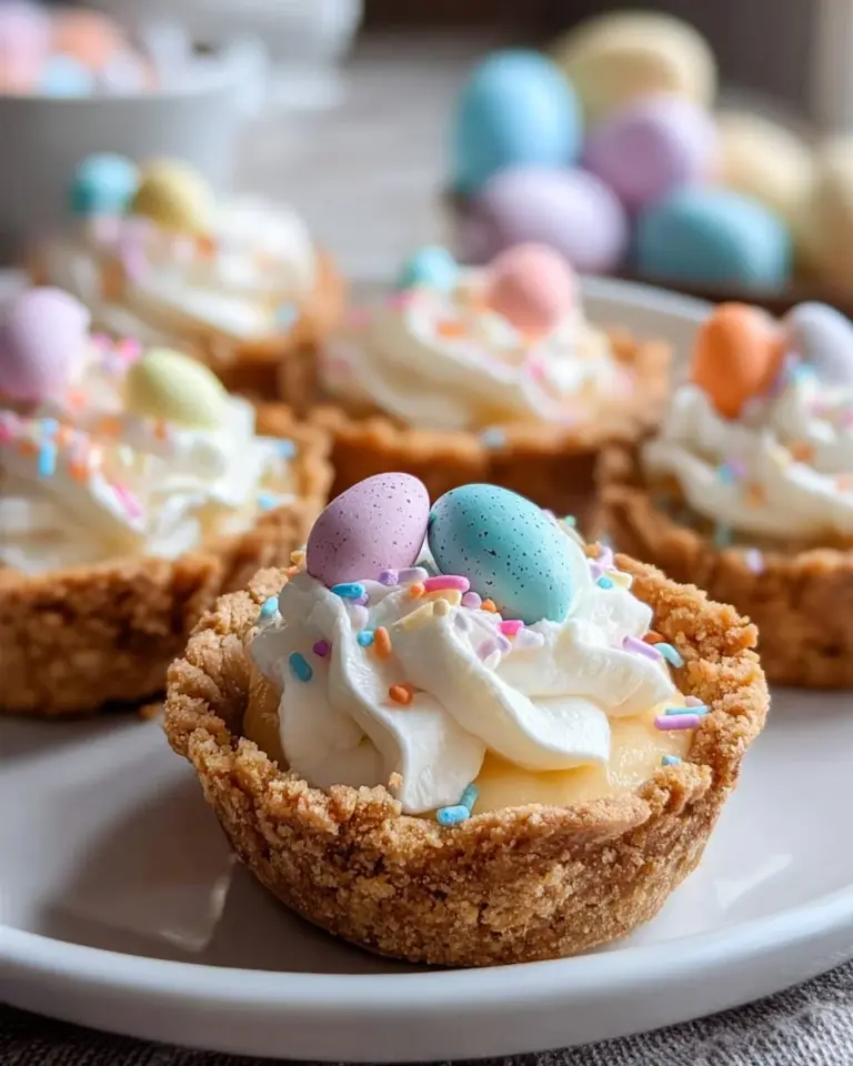 Easter Bunny sugar cookie cups decorated with pastel colors and festive designs.