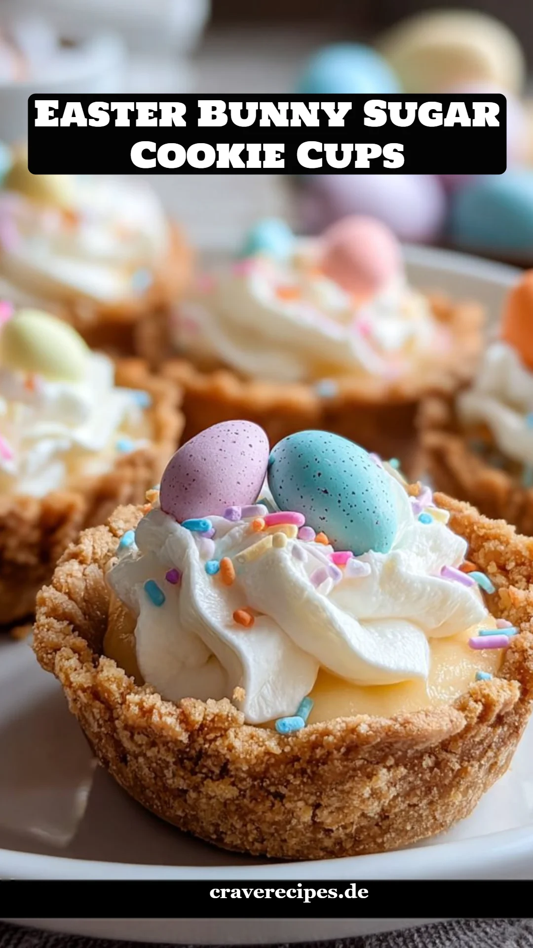 Easter Bunny Sugar Cookie Cups