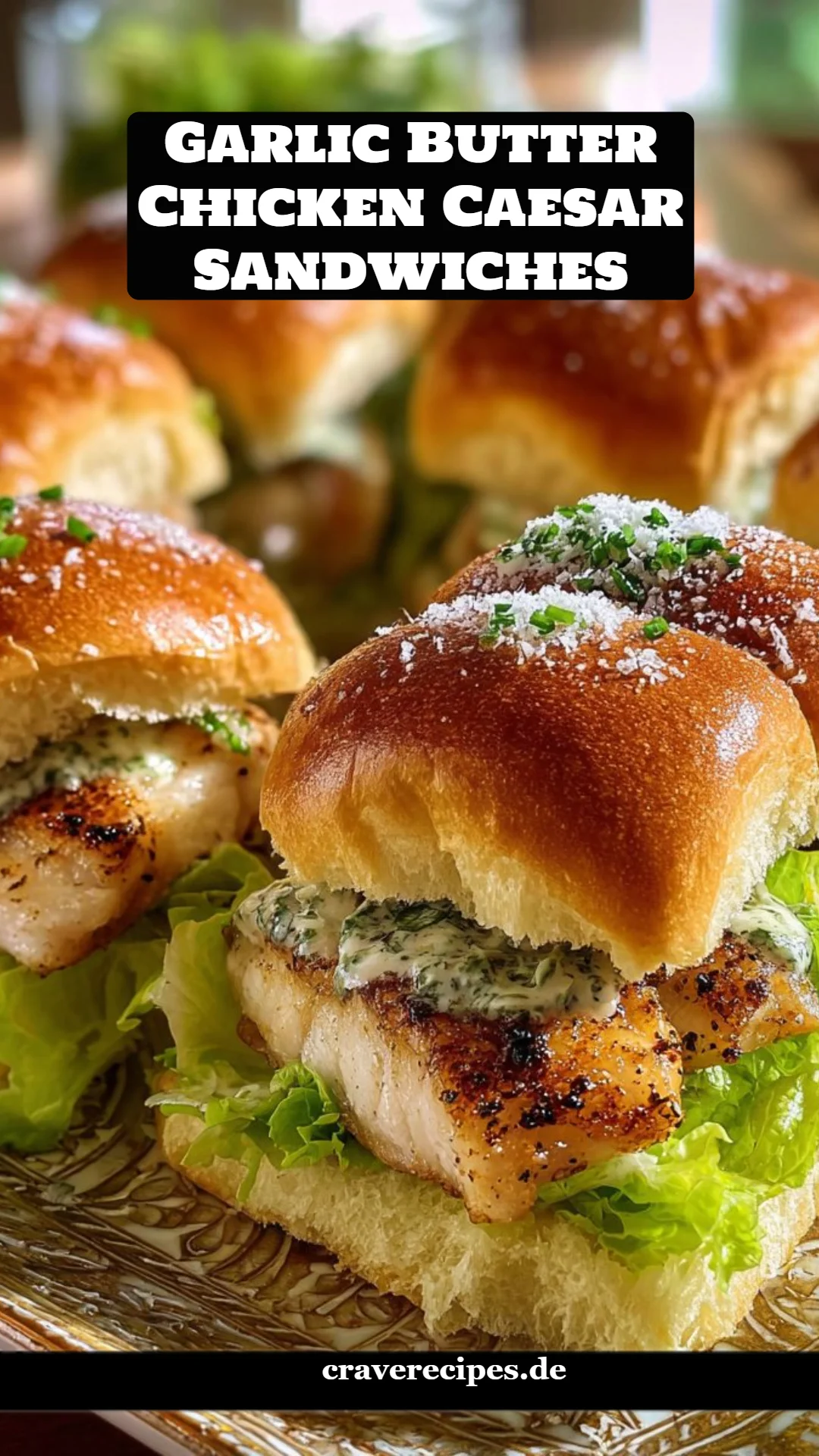 Garlic Butter Chicken Caesar Sandwiches