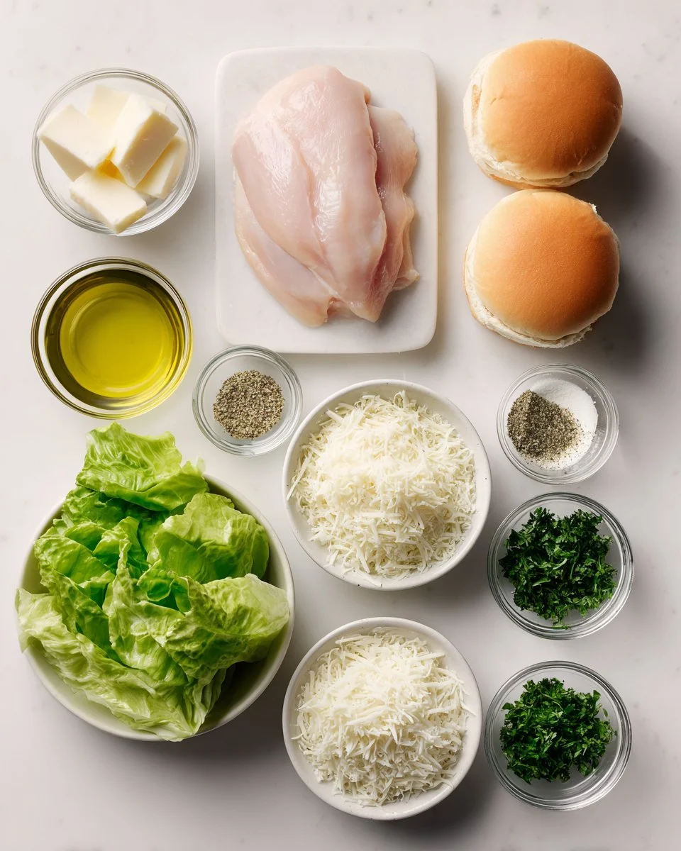 Garlic Butter Chicken Caesar Sandwiches