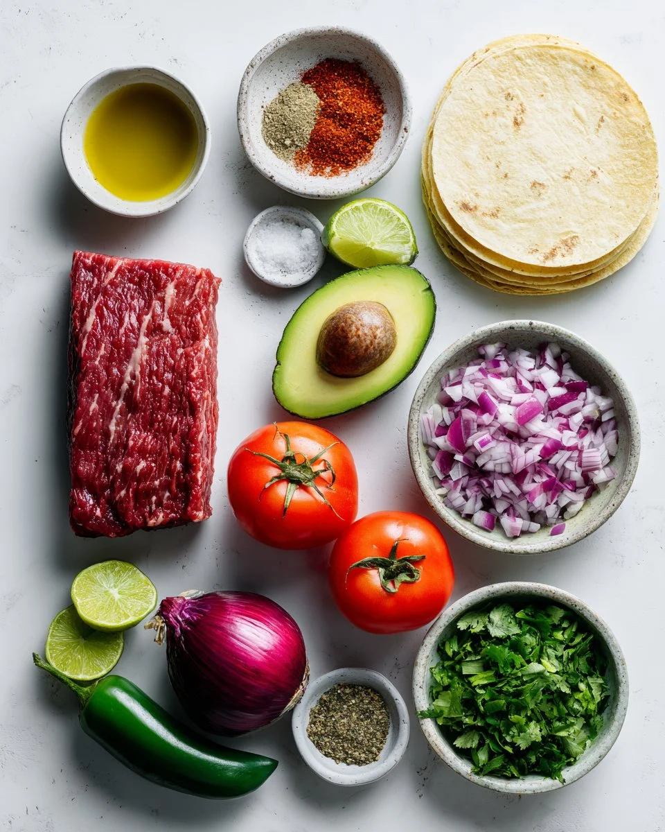 Grilled Steak Tacos with Avocado Salsa