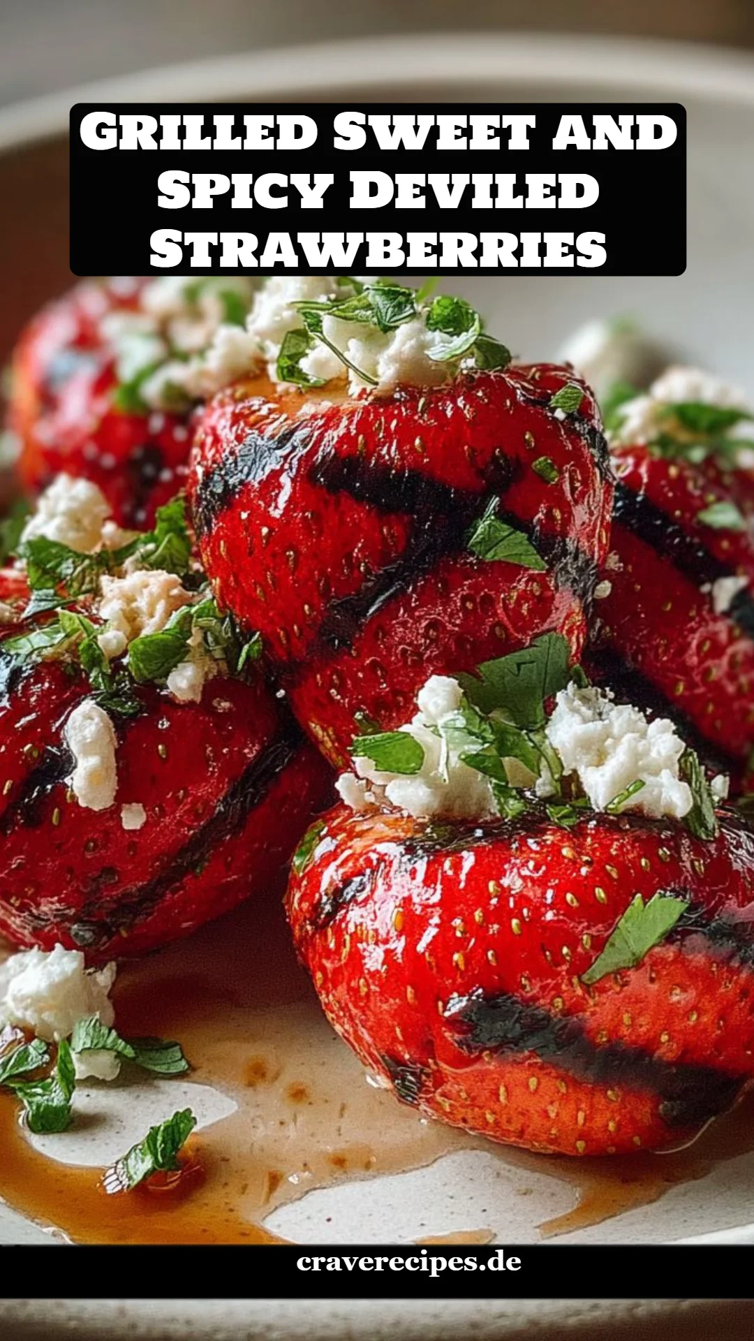 Grilled Sweet and Spicy Deviled Strawberries