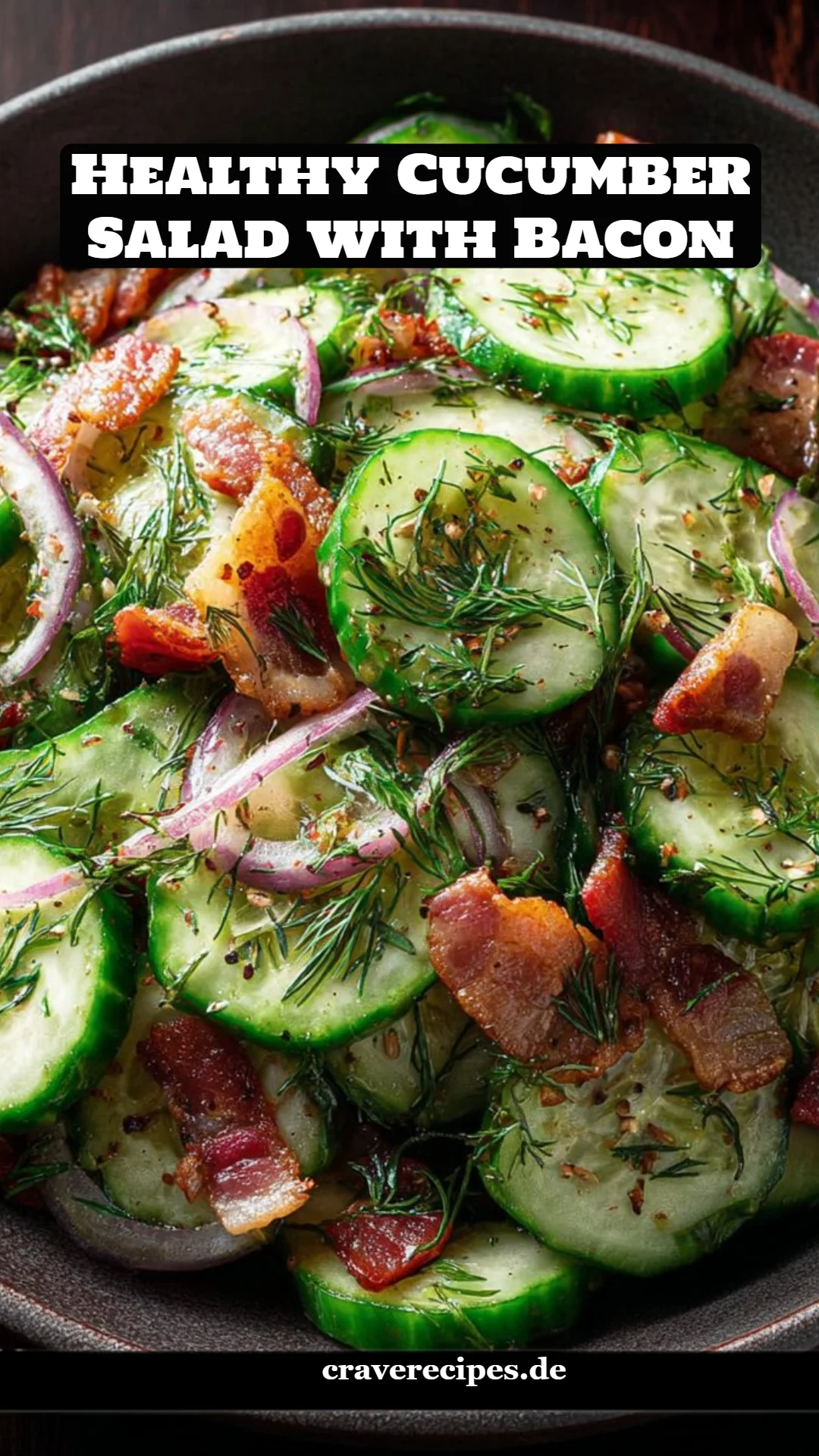 Healthy Cucumber Salad with Bacon