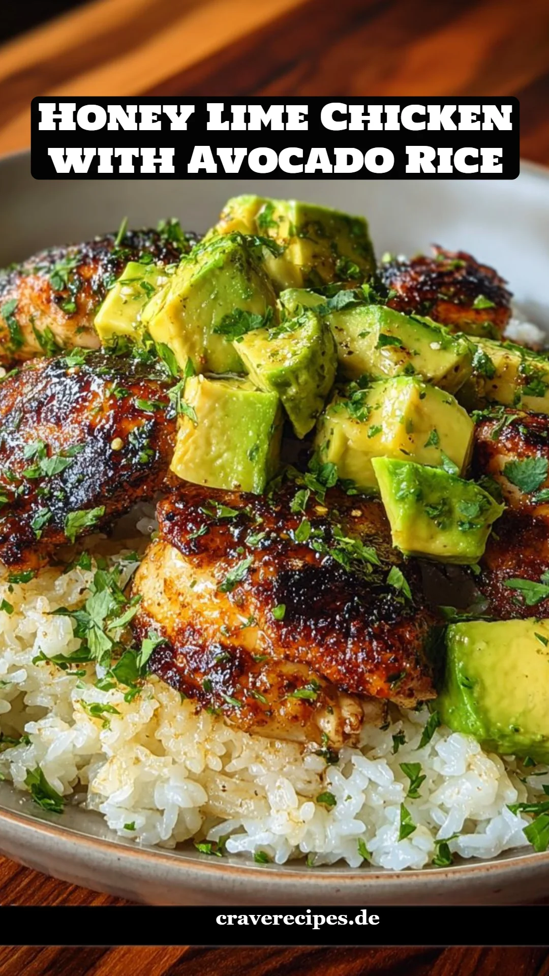 Honey Lime Chicken with Avocado Rice