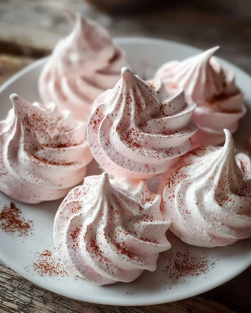 Colorful Jello Meringue cookies displayed on a plate, showcasing their fluffy texture and vibrant colors.