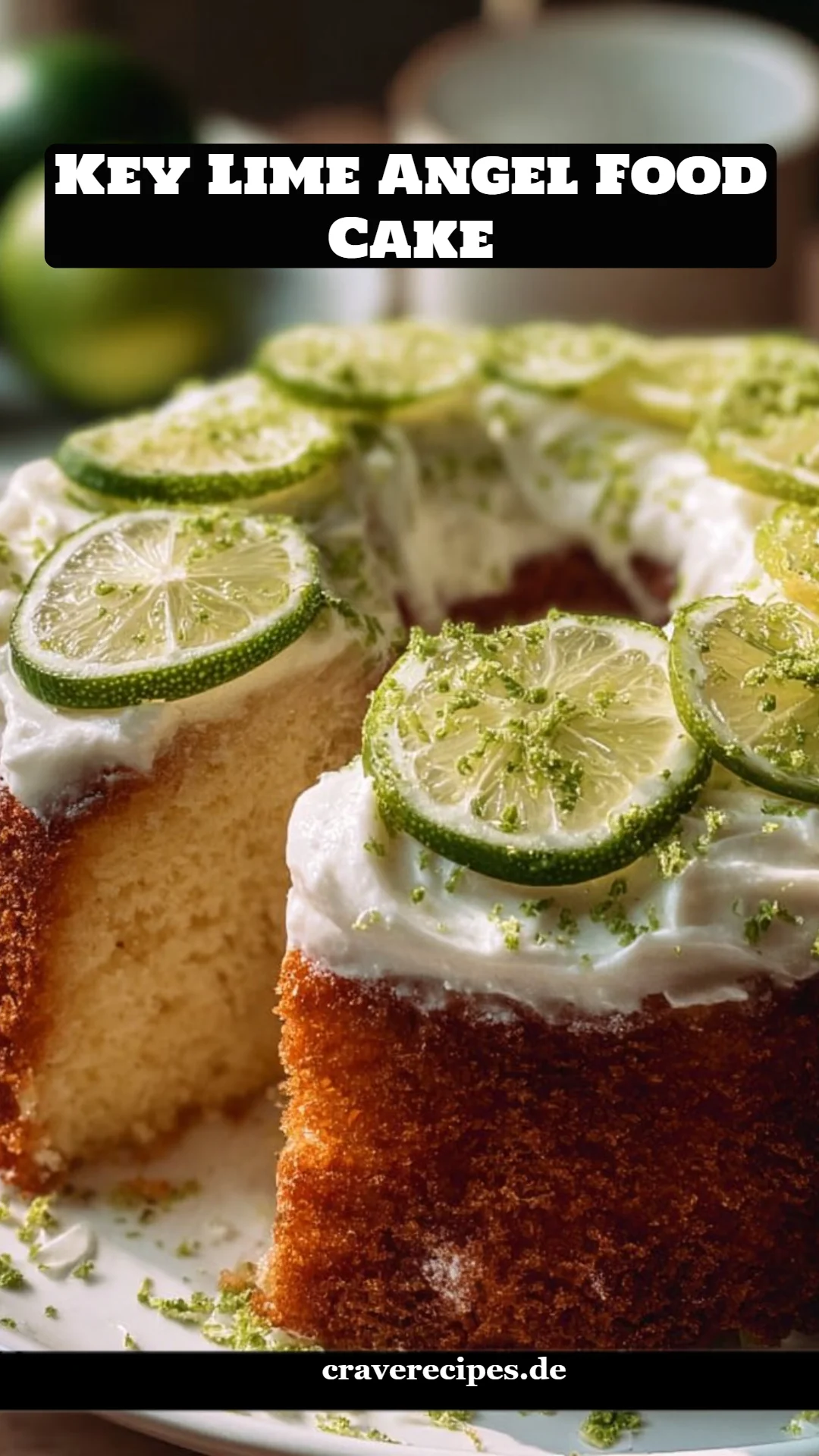 Key Lime Angel Food Cake