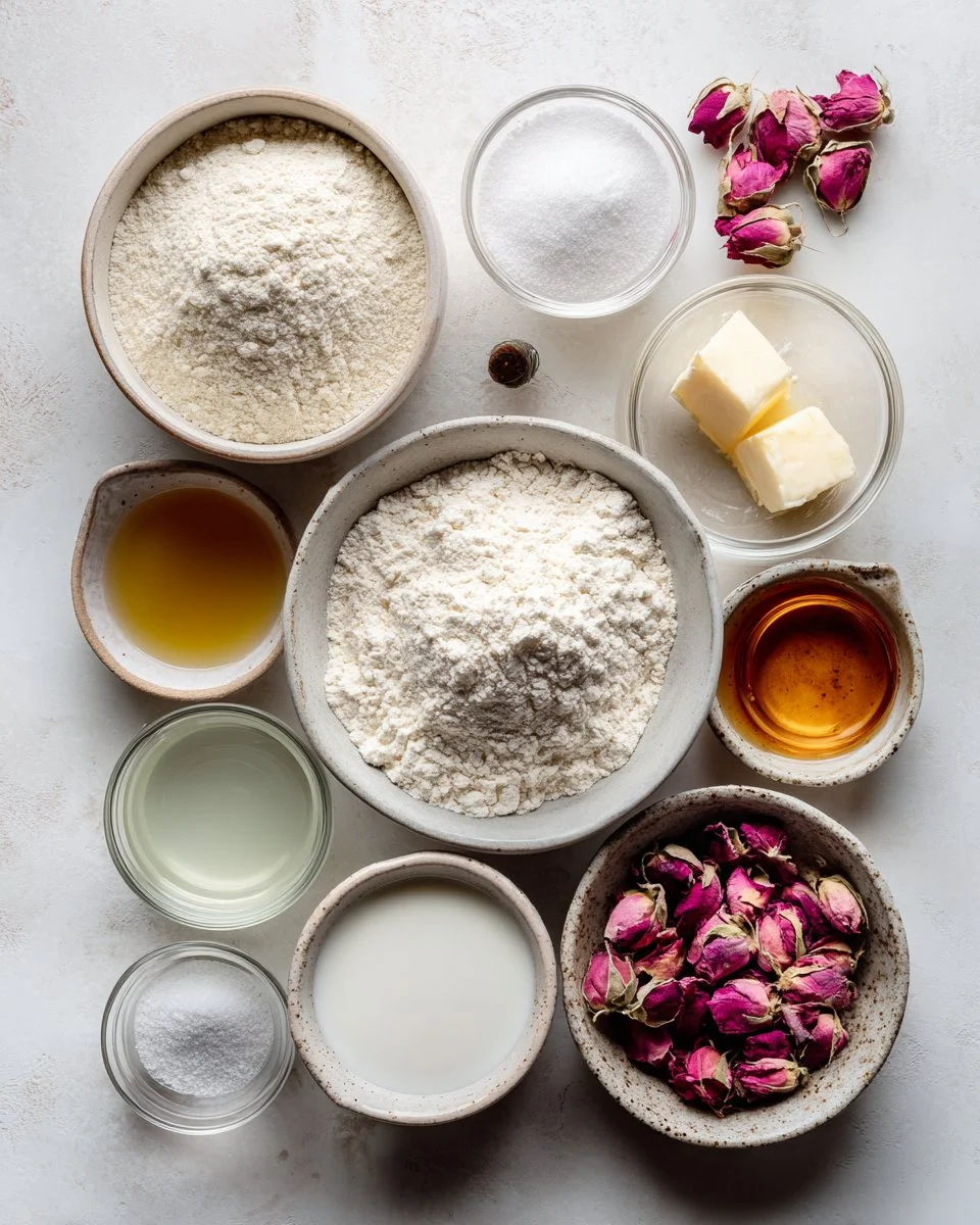 Light Vegan Rose-Scented Floral Cake