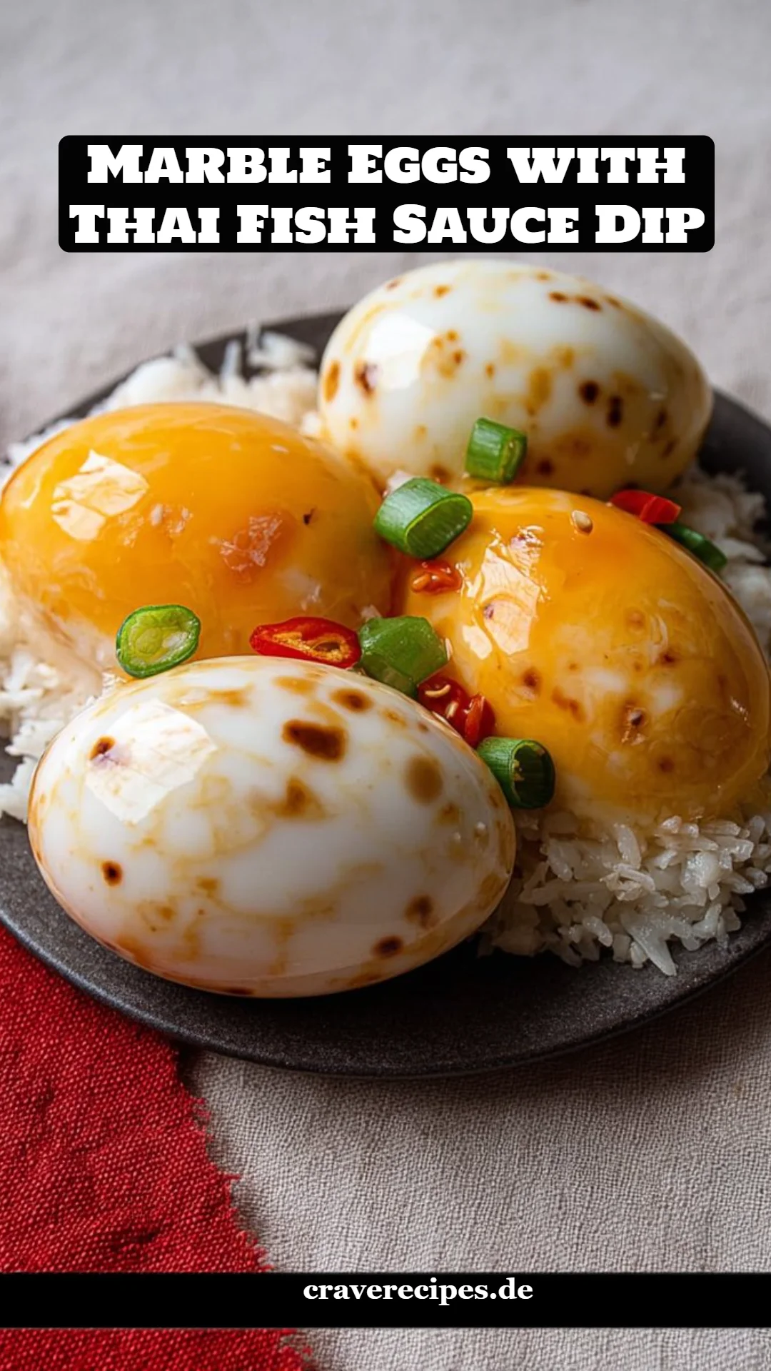 Marble Eggs with Thai Fish Sauce Dip