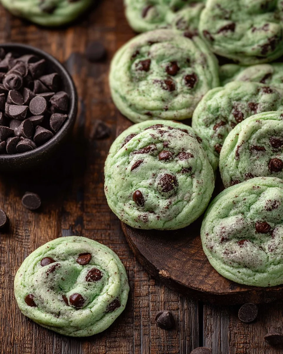 Mint Chocolate Chip Cookies