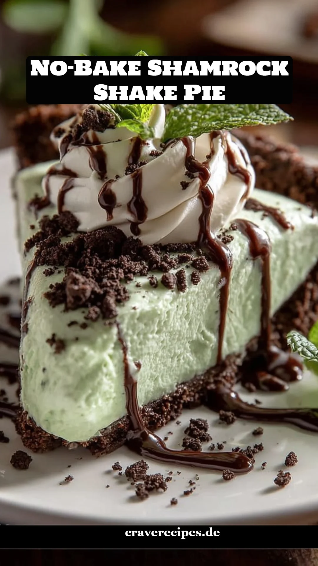 No-Bake Shamrock Shake Pie