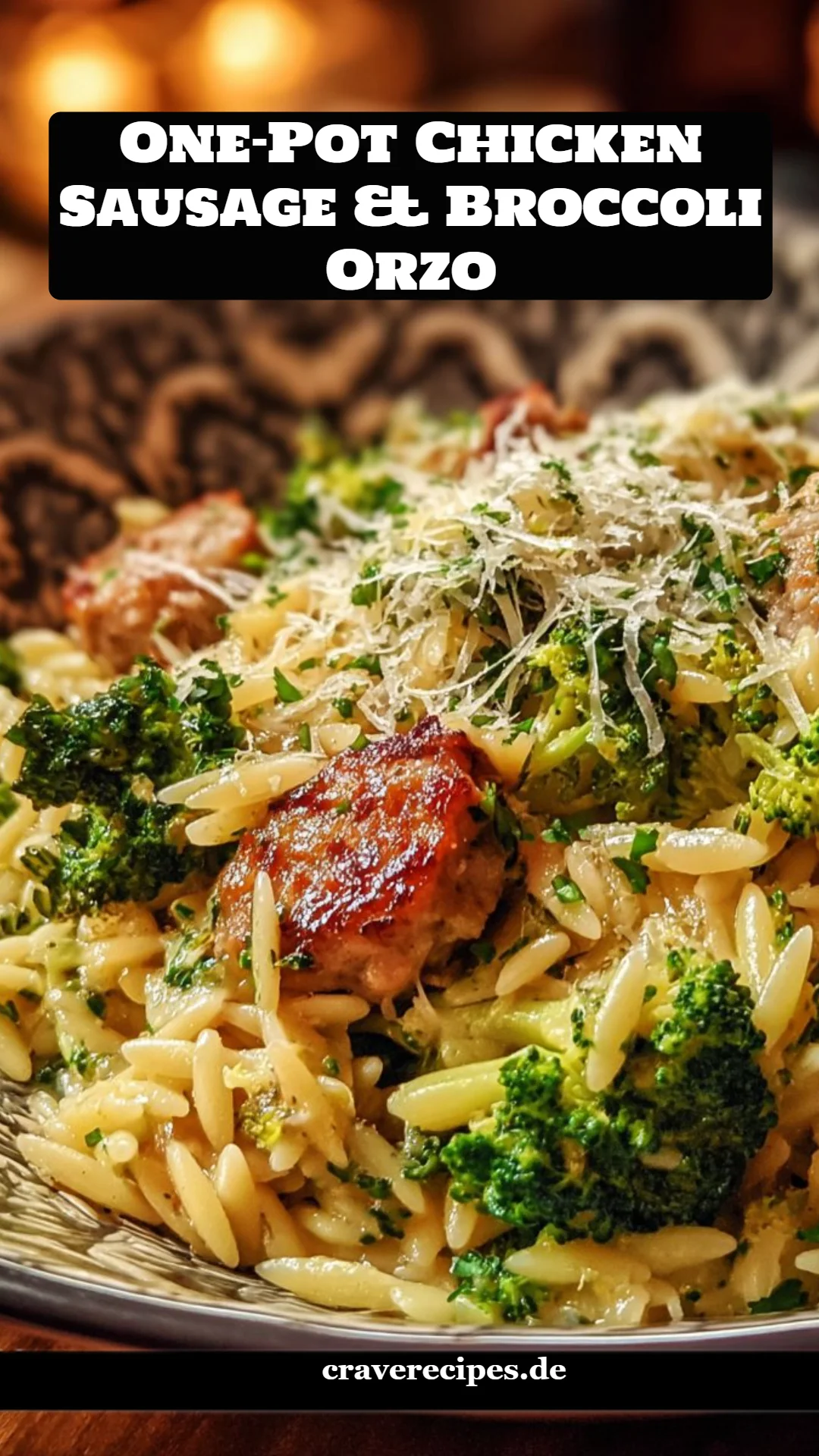 One-Pot Chicken Sausage & Broccoli Orzo