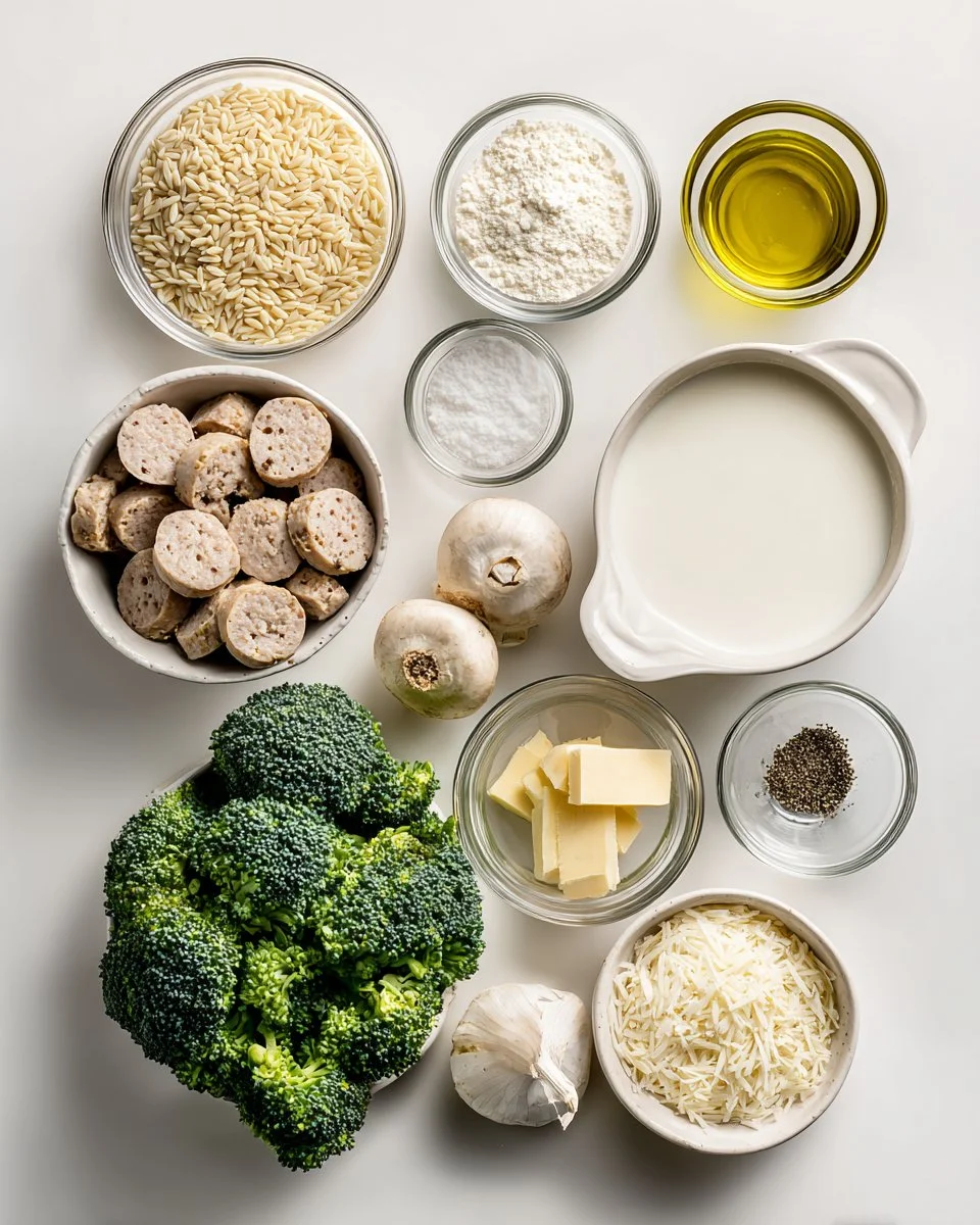 Creamy One-Pot Chicken Sausage & Broccoli Orzo