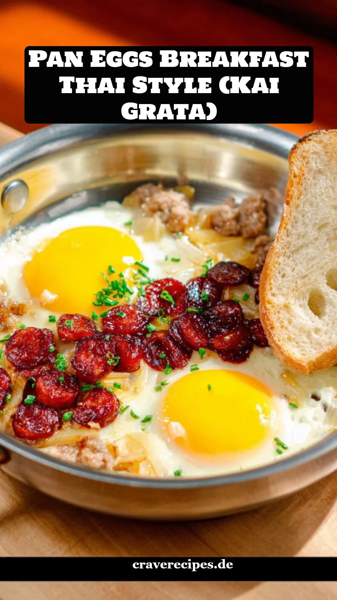 Pan Eggs Breakfast Thai Style (Kai Grata)