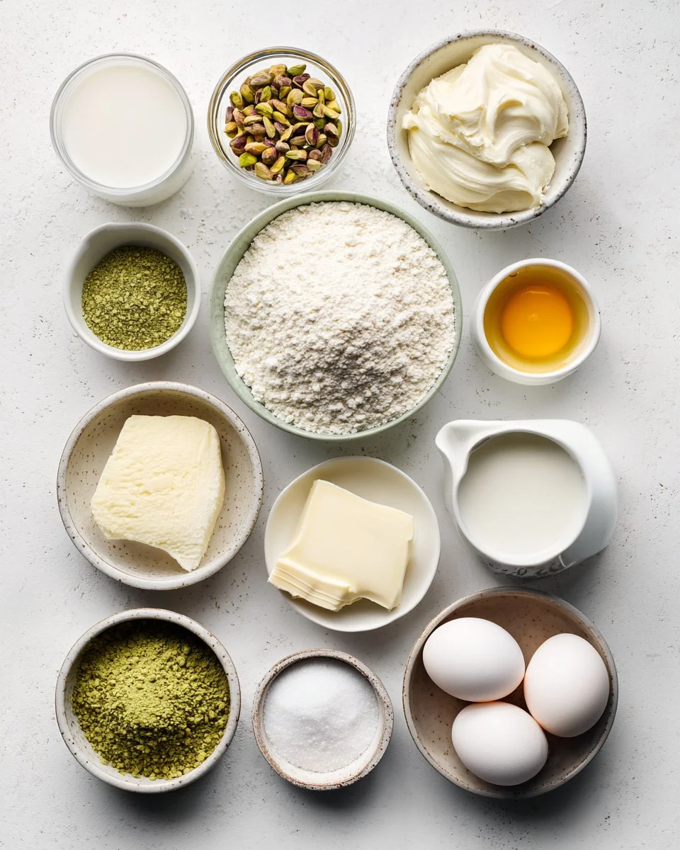 Pistachio Cupcakes with Vanilla Buttercream Frosting