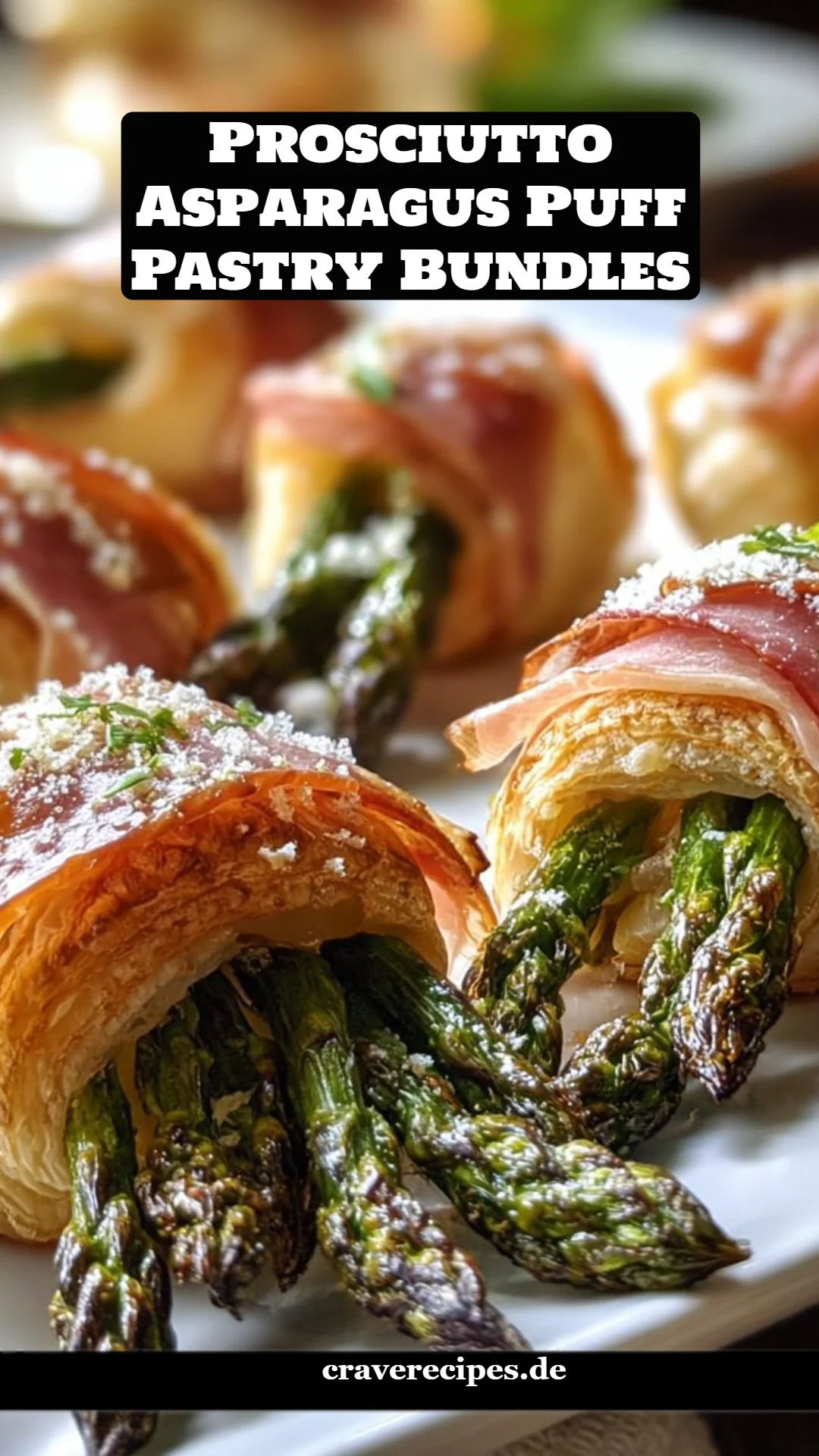 Prosciutto Asparagus Puff Pastry Bundles