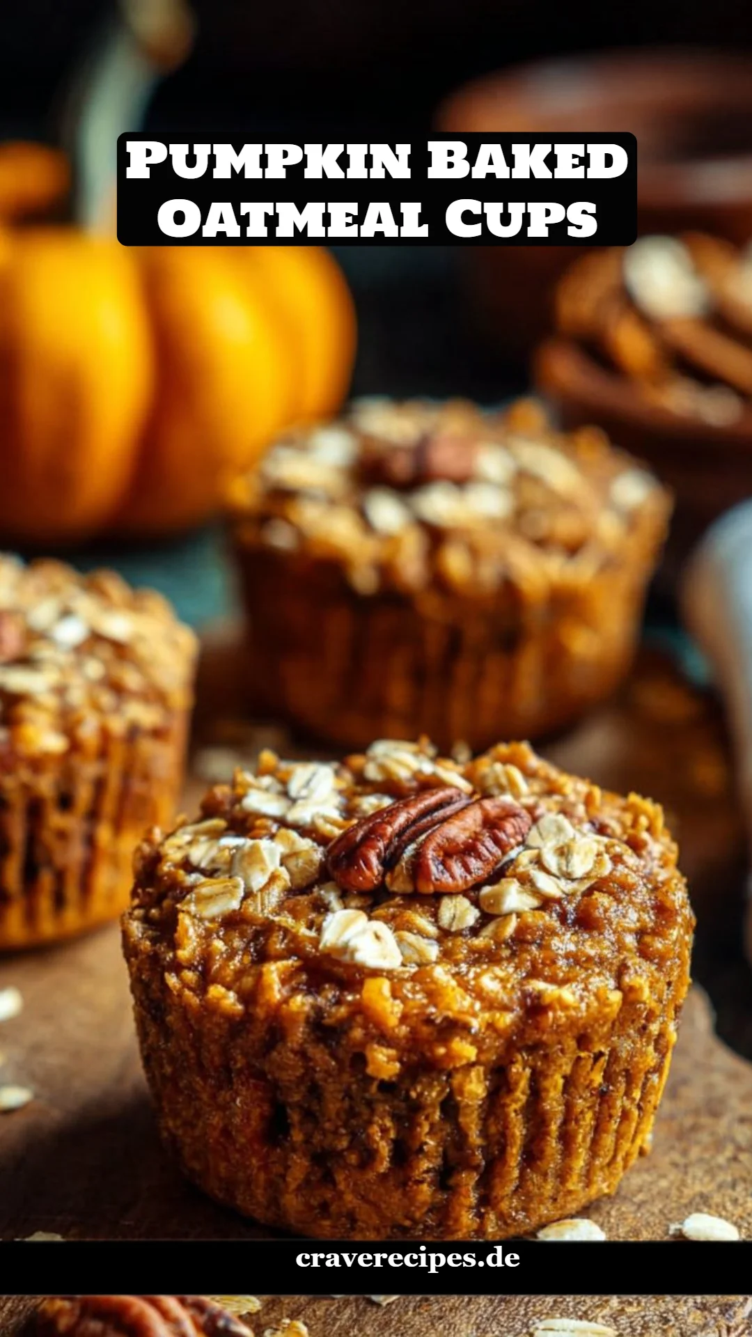 Pumpkin Baked Oatmeal Cups
