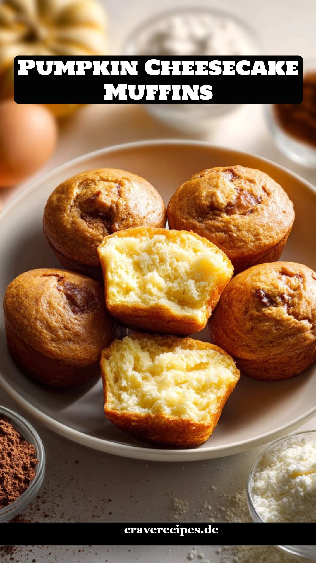 Pumpkin Cheesecake Muffins