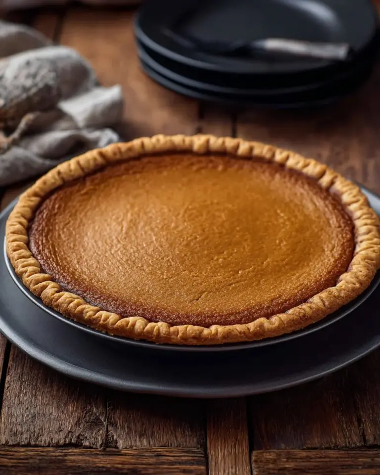 Slice of roasted sweet potato pie topped with whipped cream
