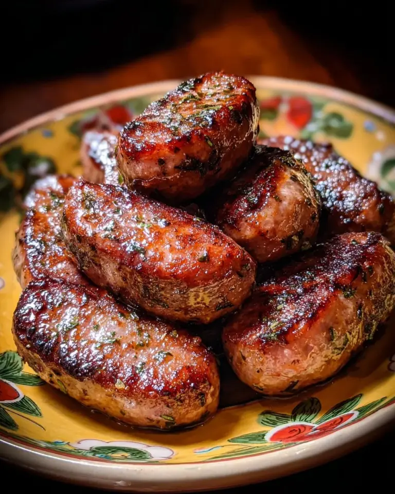 Savory applewood-smoked breakfast sausage cooked to perfection