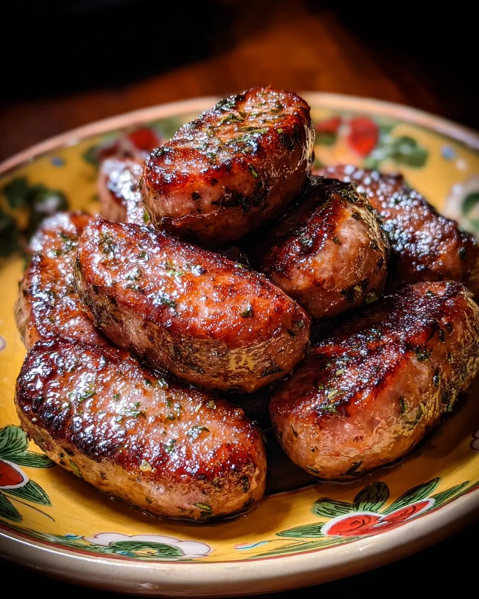 Savory applewood-smoked breakfast sausage cooked to perfection