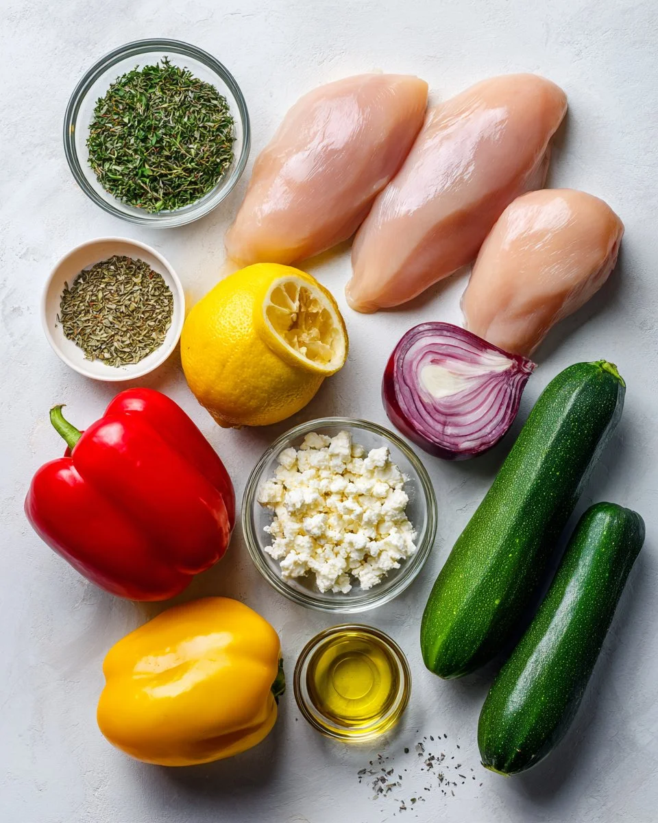 Sheet Pan Mediterranean Chicken & Zucchini