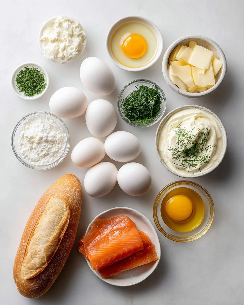Smoked Salmon Crostini with Egg-Cheddar Mousse