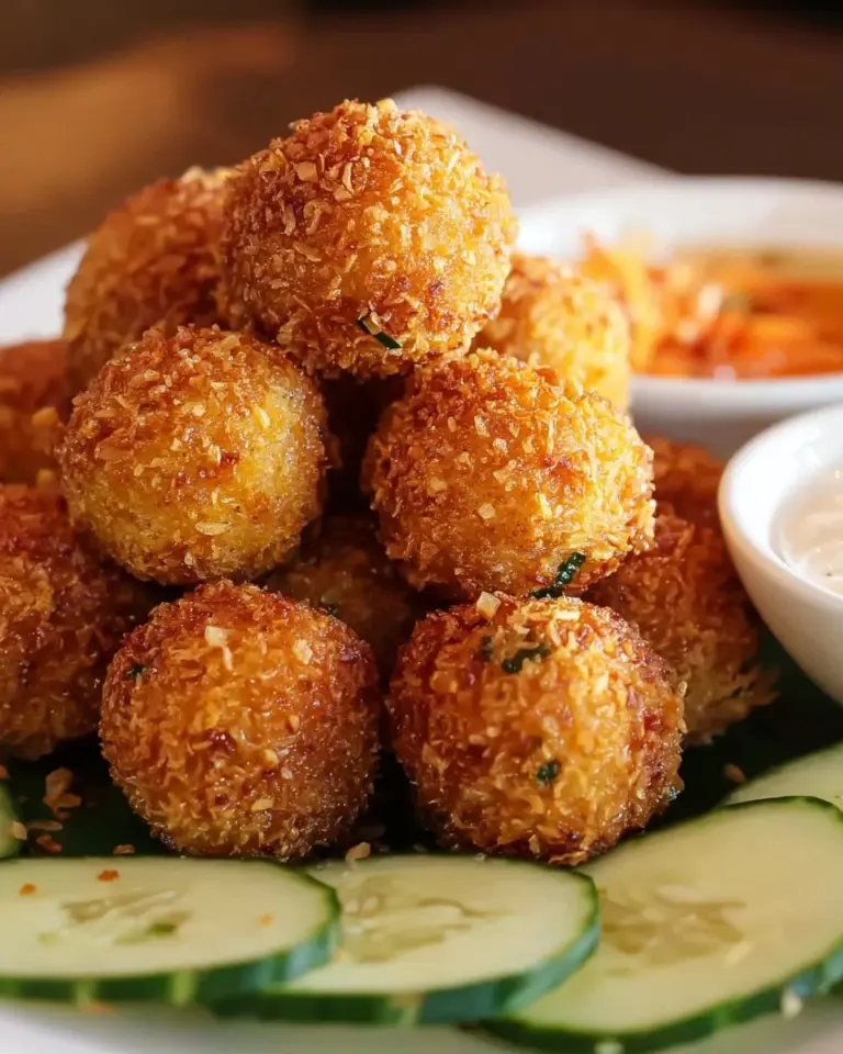 Crispy spicy Thai shrimp cakes served with dipping sauce