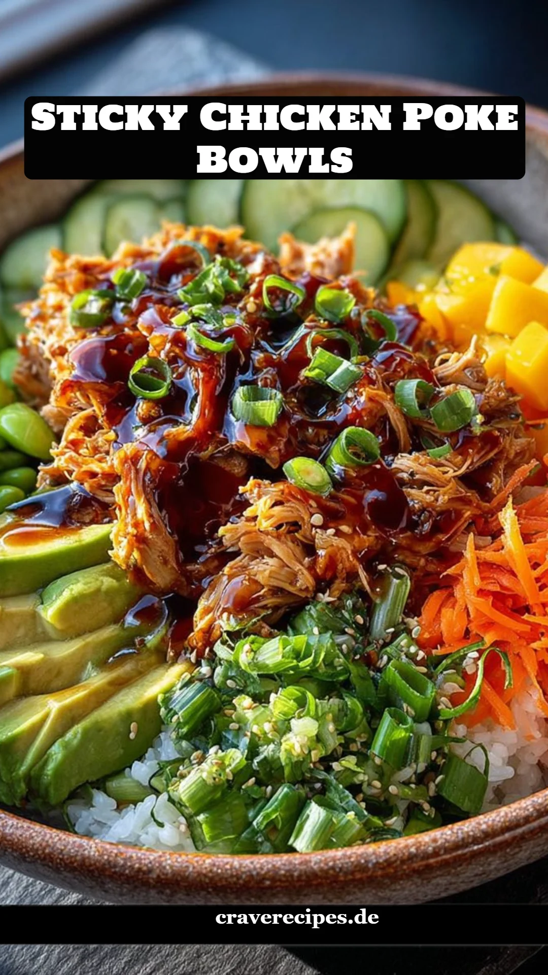 Sticky Chicken Poke Bowls