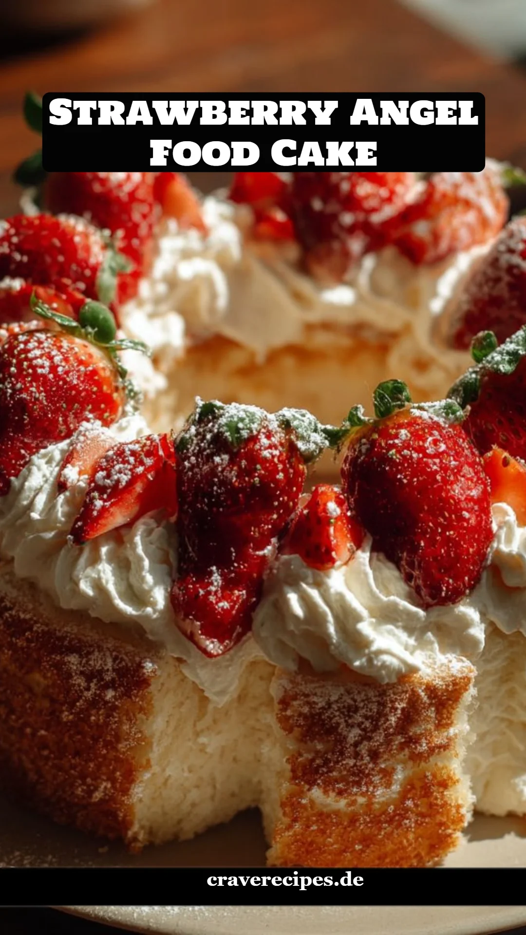 Strawberry Angel Food Cake