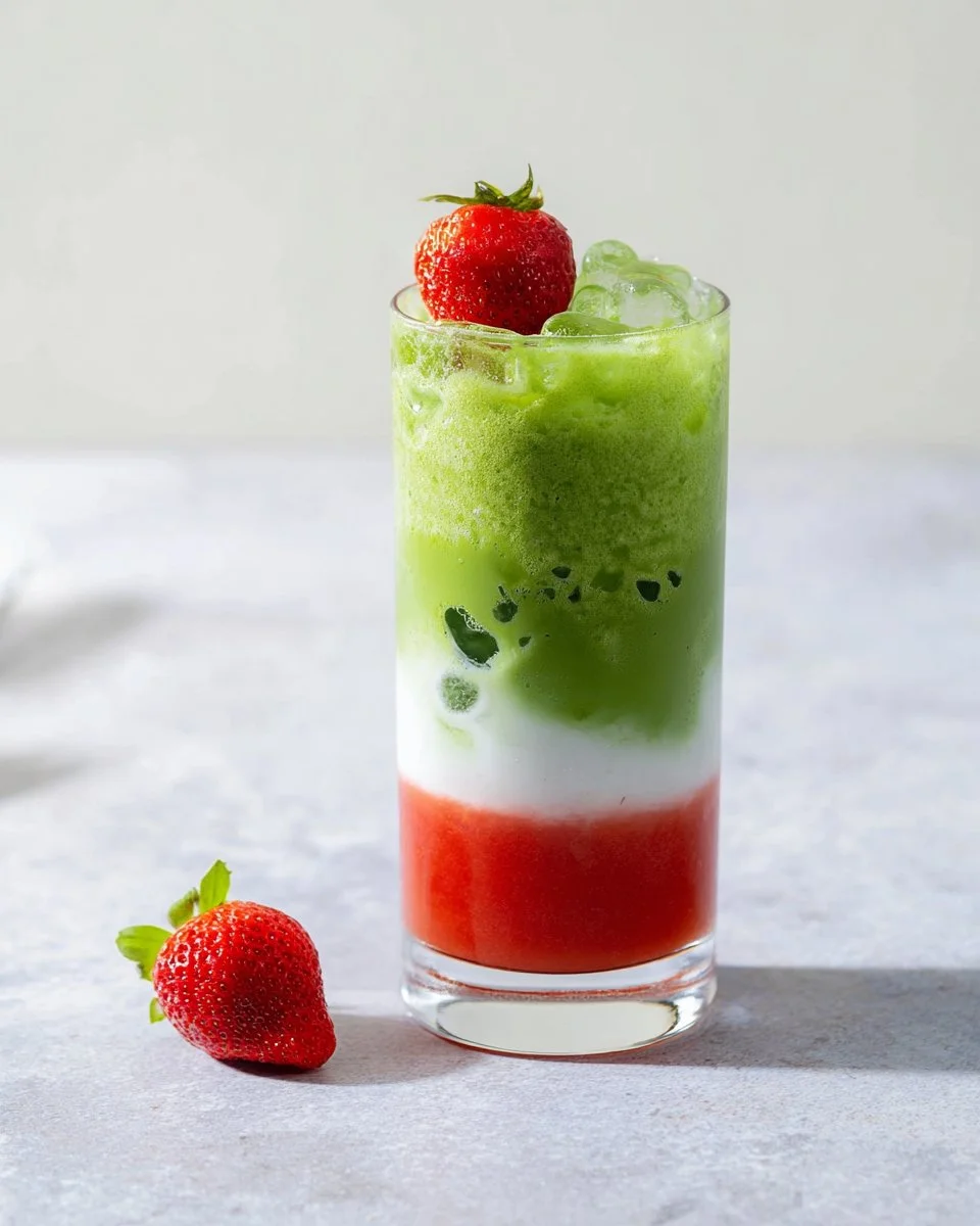 Strawberry Matcha Latte