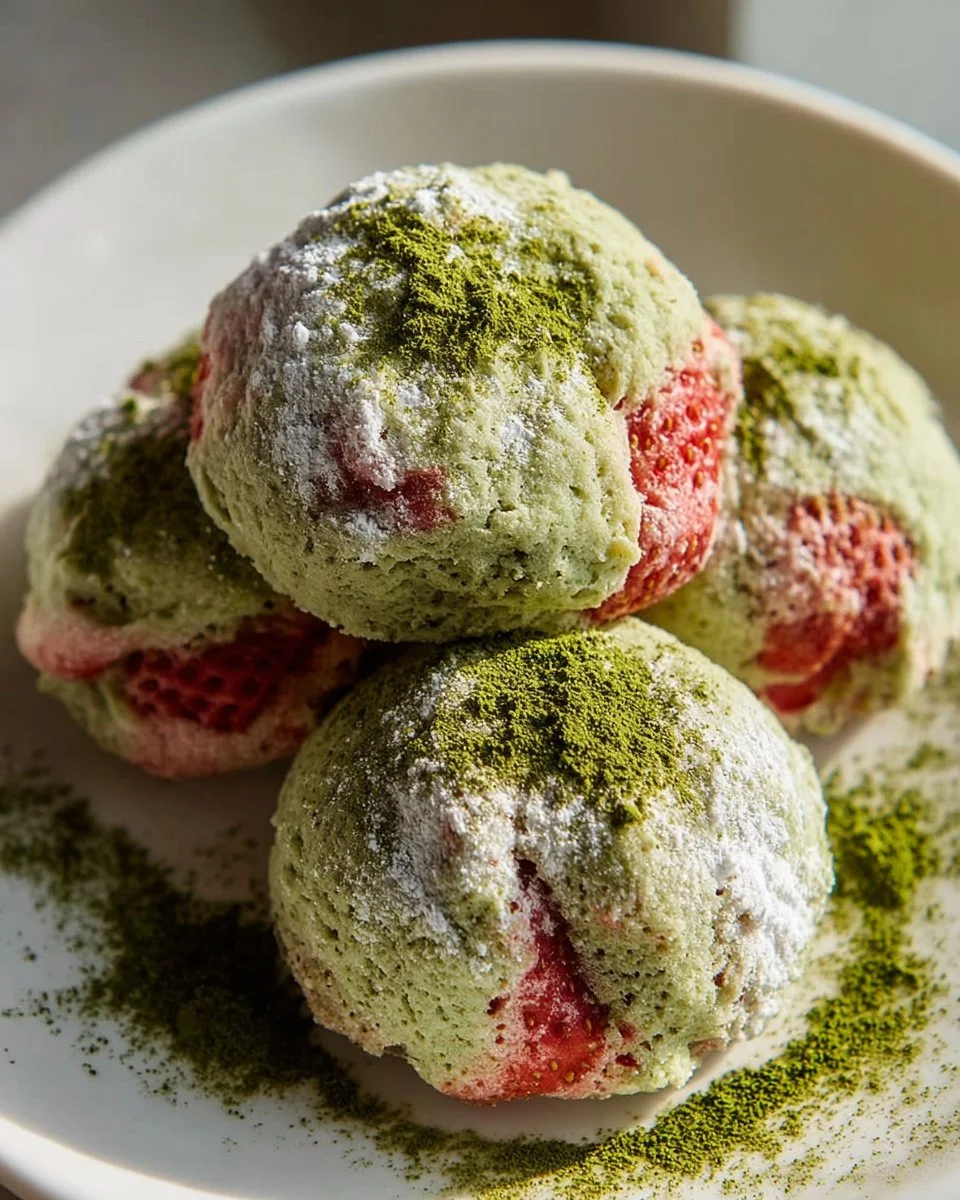 Delicious Strawberry Matcha Neapolitan Cookies on a plate