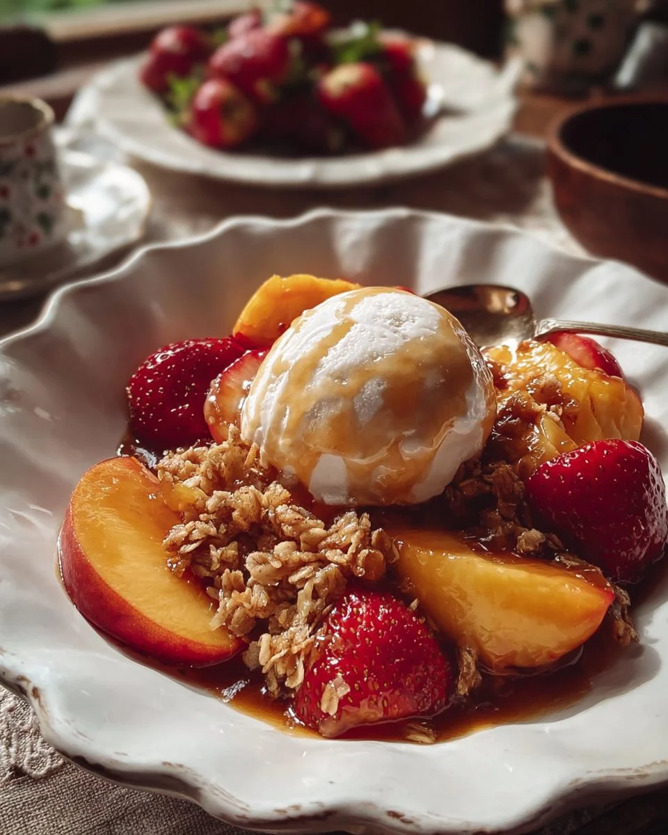 Strawberry Peach Crisp