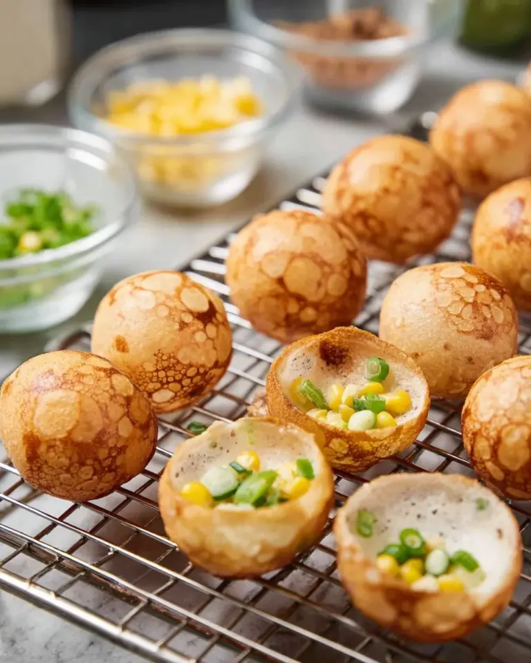 Delicious Thai Coconut Pancakes Kanom Krok served on a plate