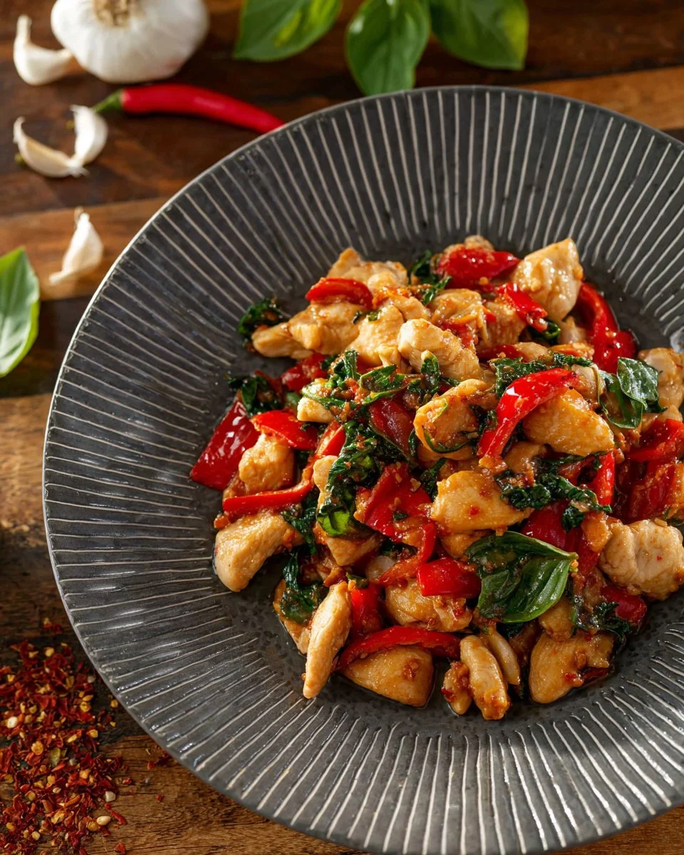Thai Holy Basil Chicken | Stir-Fried Chicken with Holy Basil